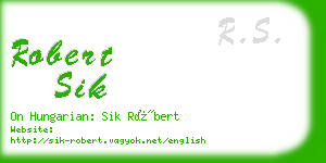 robert sik business card